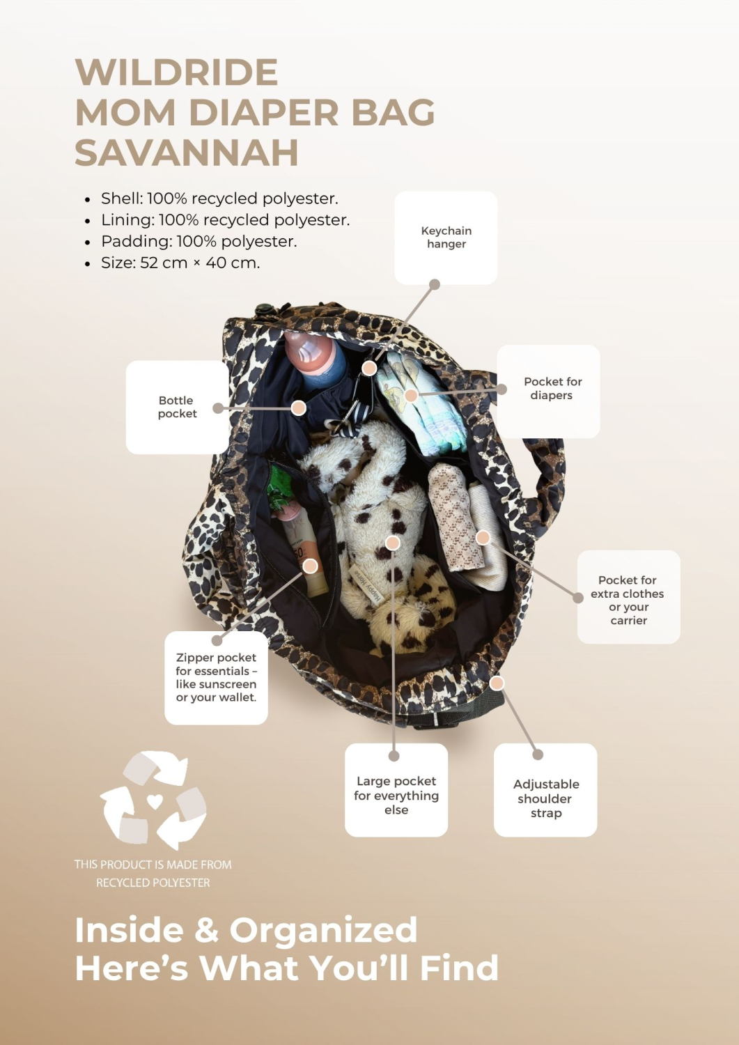 Mom Diaper Bag Savannah